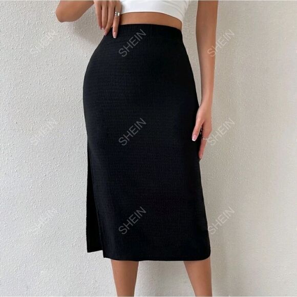SHEIN Essnce High Waist Split Thigh Skirt - Picture 4 of 5